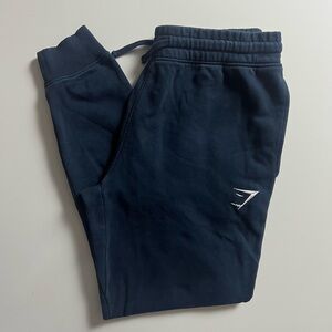 Gymshark Crest Joggers, Navy Blue, Size M